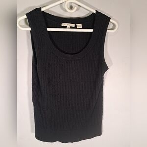 Pria Black Cable Knit Sweater Vest Size Medium
